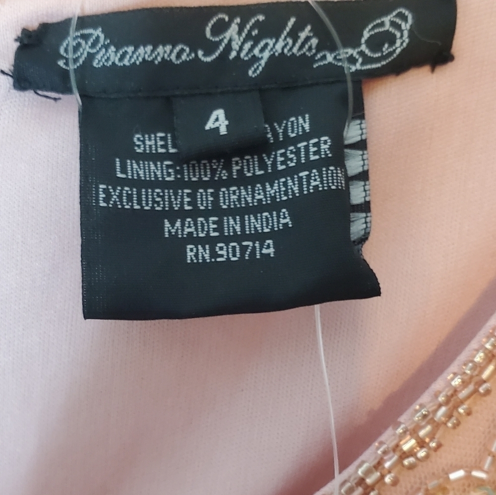 BLUSH Formal Midi Dress Size 4 Beaded Sequin NWT by Pisarro Nights at Nordstrom - Picture 3 of 7